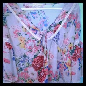 A floral blouse